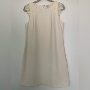 Brand New J Crew Ivory Shift Dress with Lace Detail- Size 6